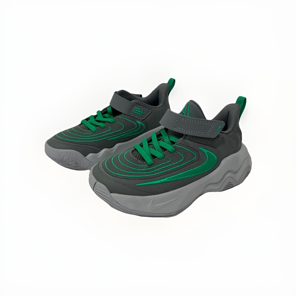 NEW Nike Giannis Immortality 4 PS Shoes Boys' Girls' Smoke Grey/Green, Size 12C